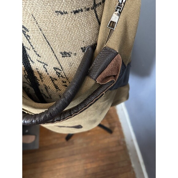 Retro Leather Military Canvas Messenger Bag Shoulder Bags Crossbody Bag - Picture 5 of 10